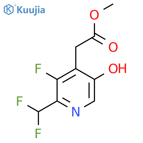 Methyl 2-(difluoromethyl)-3-fluoro-5-hydroxypyridine-4-acetate structure