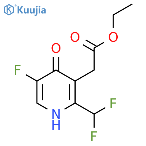 Ethyl 2-(difluoromethyl)-5-fluoro-4-hydroxypyridine-3-acetate structure
