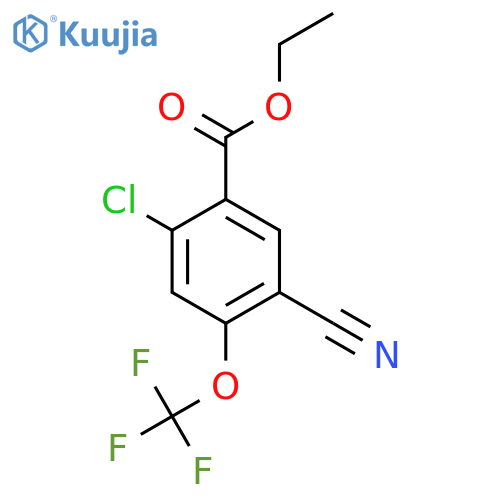 Ethyl 2-chloro-5-cyano-4-(trifluoromethoxy)benzoate structure