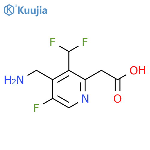 4-(Aminomethyl)-3-(difluoromethyl)-5-fluoropyridine-2-acetic acid structure