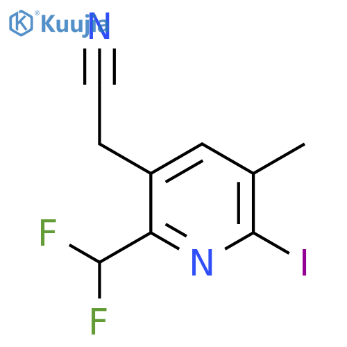 2-(Difluoromethyl)-6-iodo-5-methylpyridine-3-acetonitrile structure