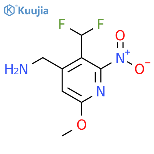 4-(Aminomethyl)-3-(difluoromethyl)-6-methoxy-2-nitropyridine structure