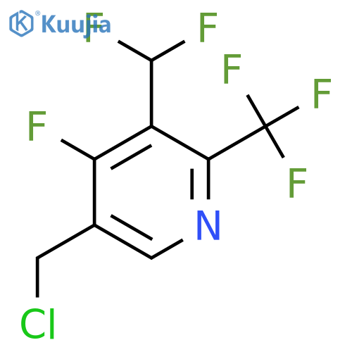 5-(Chloromethyl)-3-(difluoromethyl)-4-fluoro-2-(trifluoromethyl)pyridine structure