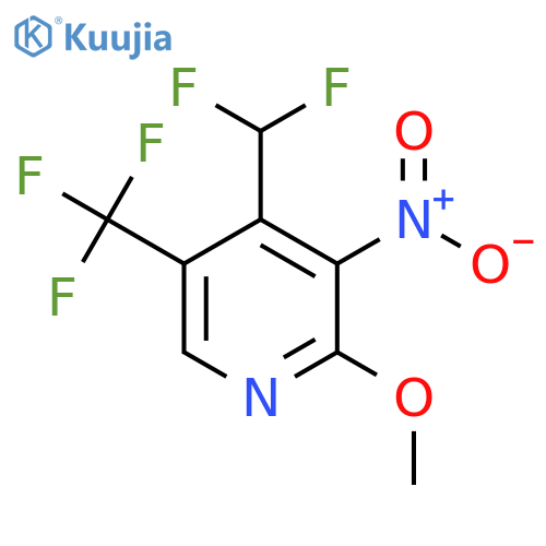 4-(Difluoromethyl)-2-methoxy-3-nitro-5-(trifluoromethyl)pyridine structure