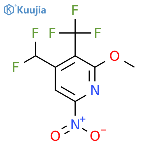 4-(Difluoromethyl)-2-methoxy-6-nitro-3-(trifluoromethyl)pyridine structure