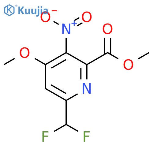 Methyl 6-(difluoromethyl)-4-methoxy-3-nitropyridine-2-carboxylate structure
