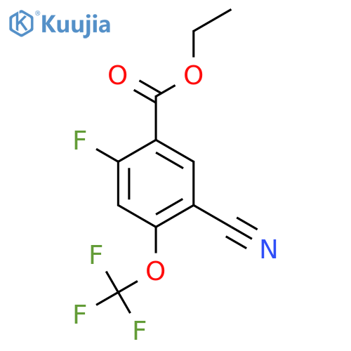 Ethyl 5-cyano-2-fluoro-4-(trifluoromethoxy)benzoate structure