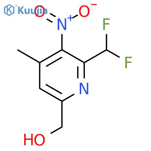 2-(Difluoromethyl)-4-methyl-3-nitropyridine-6-methanol structure