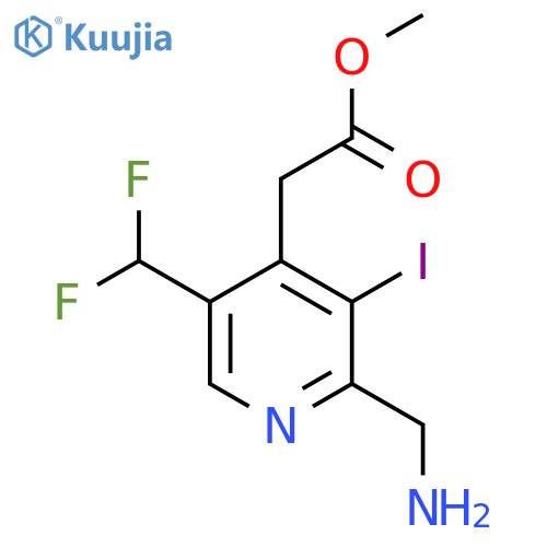 Methyl 2-(aminomethyl)-5-(difluoromethyl)-3-iodopyridine-4-acetate structure