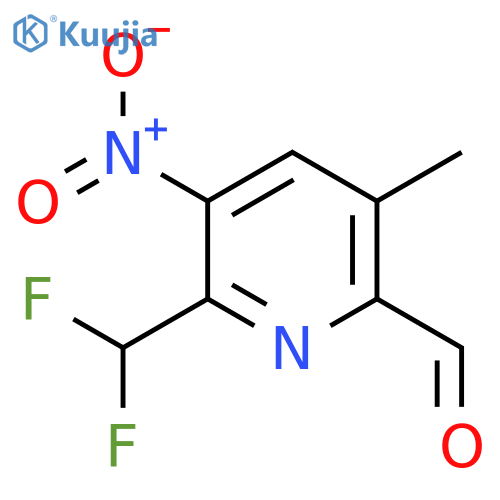 2-(Difluoromethyl)-5-methyl-3-nitropyridine-6-carboxaldehyde structure