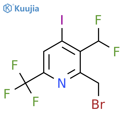 2-(Bromomethyl)-3-(difluoromethyl)-4-iodo-6-(trifluoromethyl)pyridine structure
