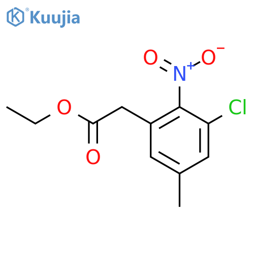 Ethyl 3-chloro-5-methyl-2-nitrophenylacetate structure