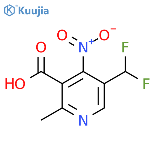 5-(Difluoromethyl)-2-methyl-4-nitropyridine-3-carboxylic acid structure