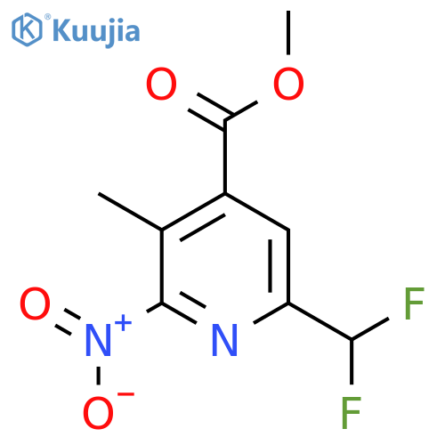 Methyl 6-(difluoromethyl)-3-methyl-2-nitropyridine-4-carboxylate structure