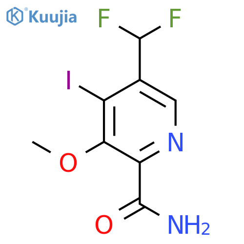 5-(Difluoromethyl)-4-iodo-3-methoxypyridine-2-carboxamide structure