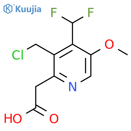 3-(Chloromethyl)-4-(difluoromethyl)-5-methoxypyridine-2-acetic acid structure