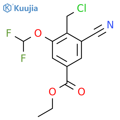 Ethyl 4-chloromethyl-3-cyano-5-(difluoromethoxy)benzoate structure