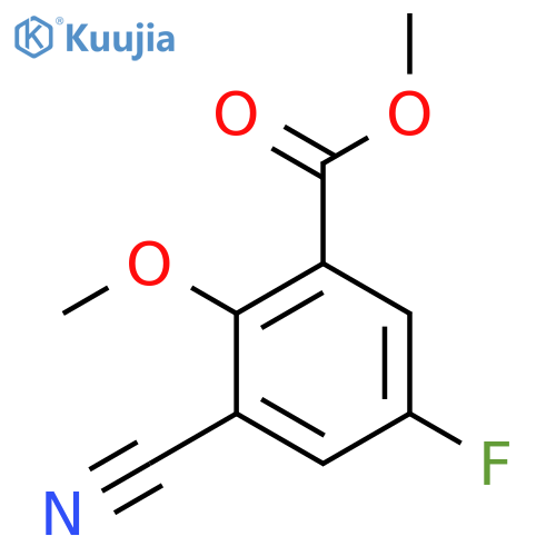 Methyl 3-cyano-5-fluoro-2-methoxybenzoate structure
