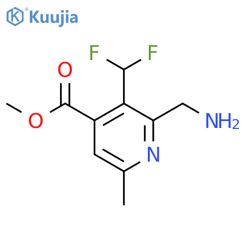 Methyl 2-(aminomethyl)-3-(difluoromethyl)-6-methylpyridine-4-carboxylate structure