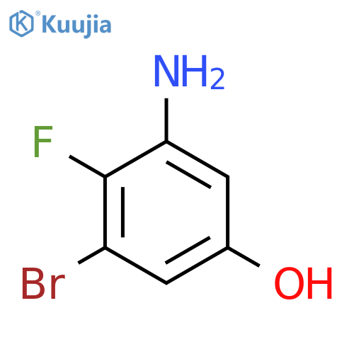 3-Bromo-2-fluoro-5-hydroxyaniline structure