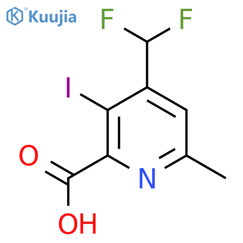 4-(Difluoromethyl)-3-iodo-6-methylpyridine-2-carboxylic acid structure