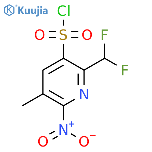 2-(Difluoromethyl)-5-methyl-6-nitropyridine-3-sulfonyl chloride structure