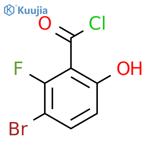 3-Bromo-2-fluoro-6-hydroxybenzoyl chloride structure