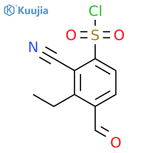 2-Cyano-3-ethyl-4-formylbenzenesulfonyl chloride structure