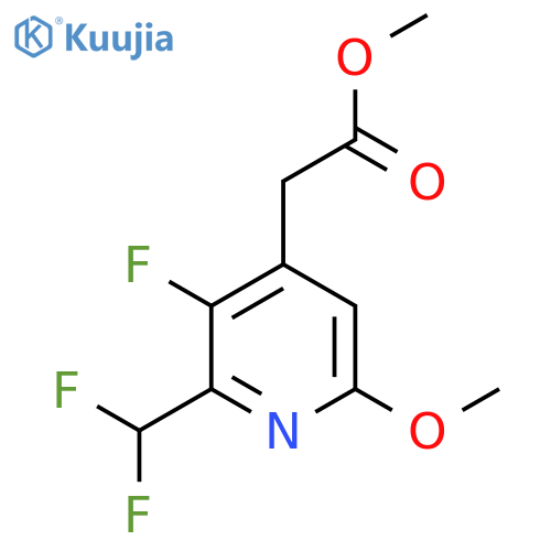 Methyl 2-(difluoromethyl)-3-fluoro-6-methoxypyridine-4-acetate structure