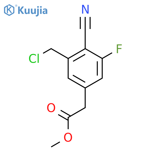 Methyl 3-chloromethyl-4-cyano-5-fluorophenylacetate structure