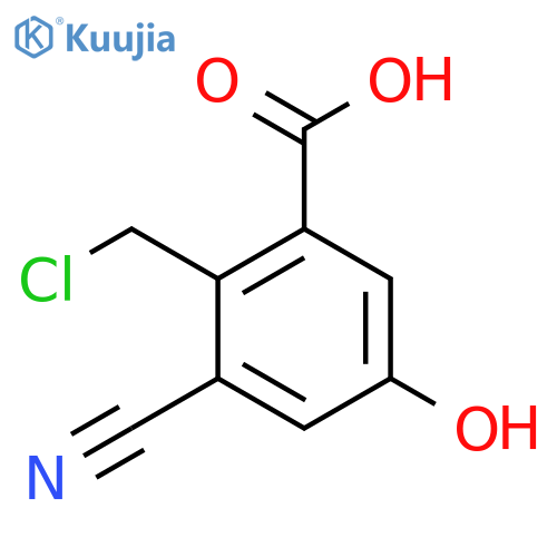 2-Chloromethyl-3-cyano-5-hydroxybenzoic acid structure