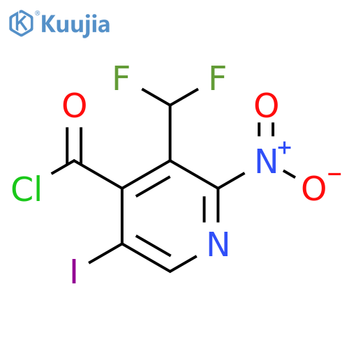 3-(Difluoromethyl)-5-iodo-2-nitropyridine-4-carbonyl chloride structure