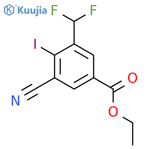 Ethyl 3-cyano-5-difluoromethyl-4-iodobenzoate structure