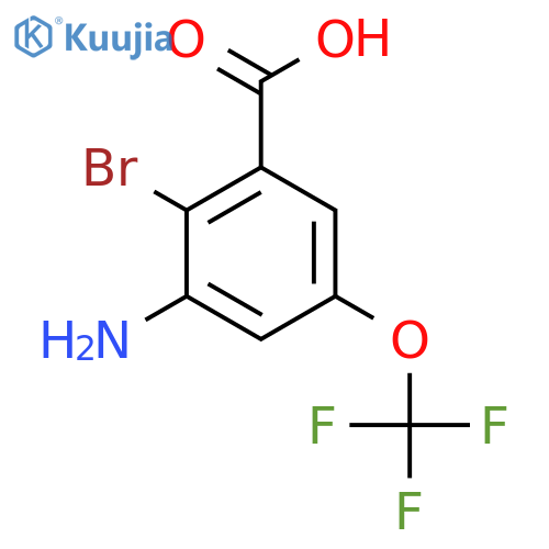 3-Amino-2-bromo-5-(trifluoromethoxy)benzoic acid structure