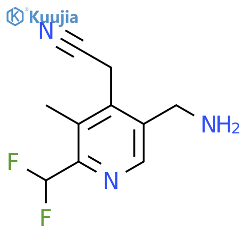 5-(Aminomethyl)-2-(difluoromethyl)-3-methylpyridine-4-acetonitrile structure