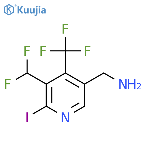 5-(Aminomethyl)-3-(difluoromethyl)-2-iodo-4-(trifluoromethyl)pyridine structure