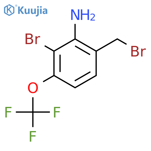 2-Amino-3-bromo-4-(trifluoromethoxy)benzyl bromide structure