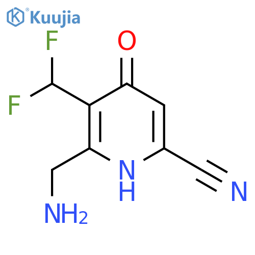 2-(Aminomethyl)-6-cyano-3-(difluoromethyl)-4-hydroxypyridine structure