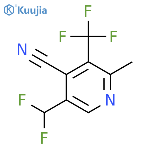4-Cyano-5-(difluoromethyl)-2-methyl-3-(trifluoromethyl)pyridine structure