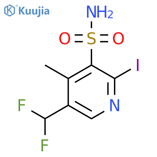 5-(Difluoromethyl)-2-iodo-4-methylpyridine-3-sulfonamide structure