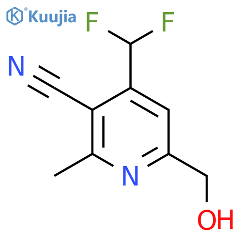 3-Cyano-4-(difluoromethyl)-2-methylpyridine-6-methanol structure