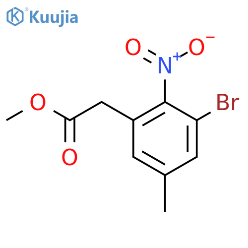 Methyl 3-bromo-5-methyl-2-nitrophenylacetate structure