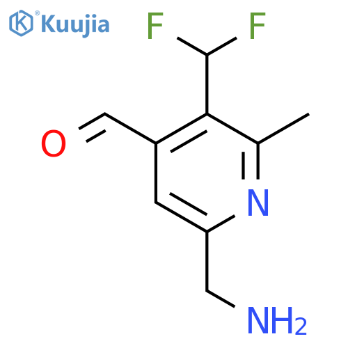 6-(Aminomethyl)-3-(difluoromethyl)-2-methylpyridine-4-carboxaldehyde structure