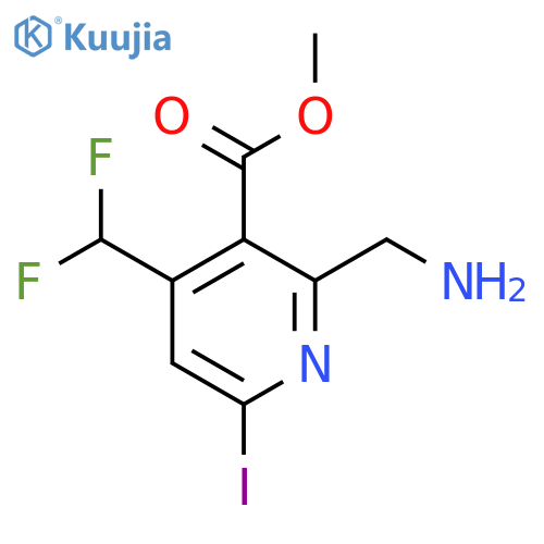 Methyl 2-(aminomethyl)-4-(difluoromethyl)-6-iodopyridine-3-carboxylate structure