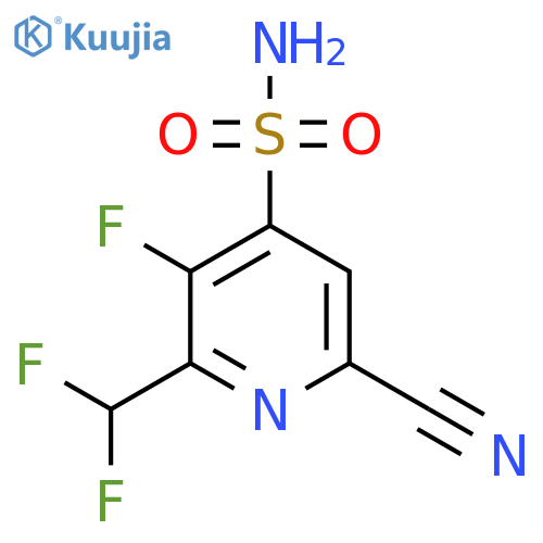 6-Cyano-2-(difluoromethyl)-3-fluoropyridine-4-sulfonamide structure
