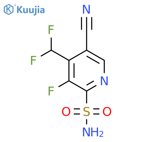 5-Cyano-4-(difluoromethyl)-3-fluoropyridine-2-sulfonamide structure