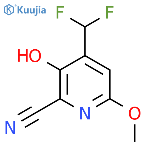 2-Cyano-4-(difluoromethyl)-3-hydroxy-6-methoxypyridine structure
