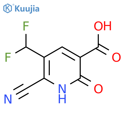 2-Cyano-3-(difluoromethyl)-6-hydroxypyridine-5-carboxylic acid structure