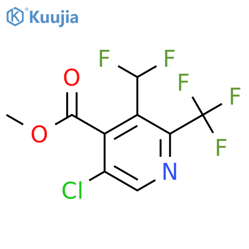 Methyl 5-chloro-3-(difluoromethyl)-2-(trifluoromethyl)pyridine-4-carboxylate structure