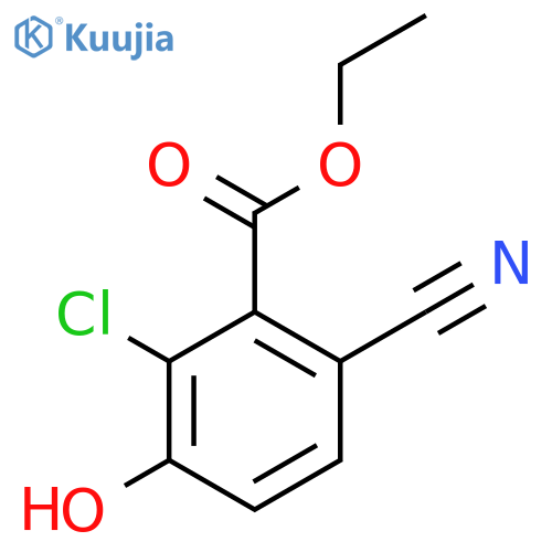Ethyl 2-chloro-6-cyano-3-hydroxybenzoate structure